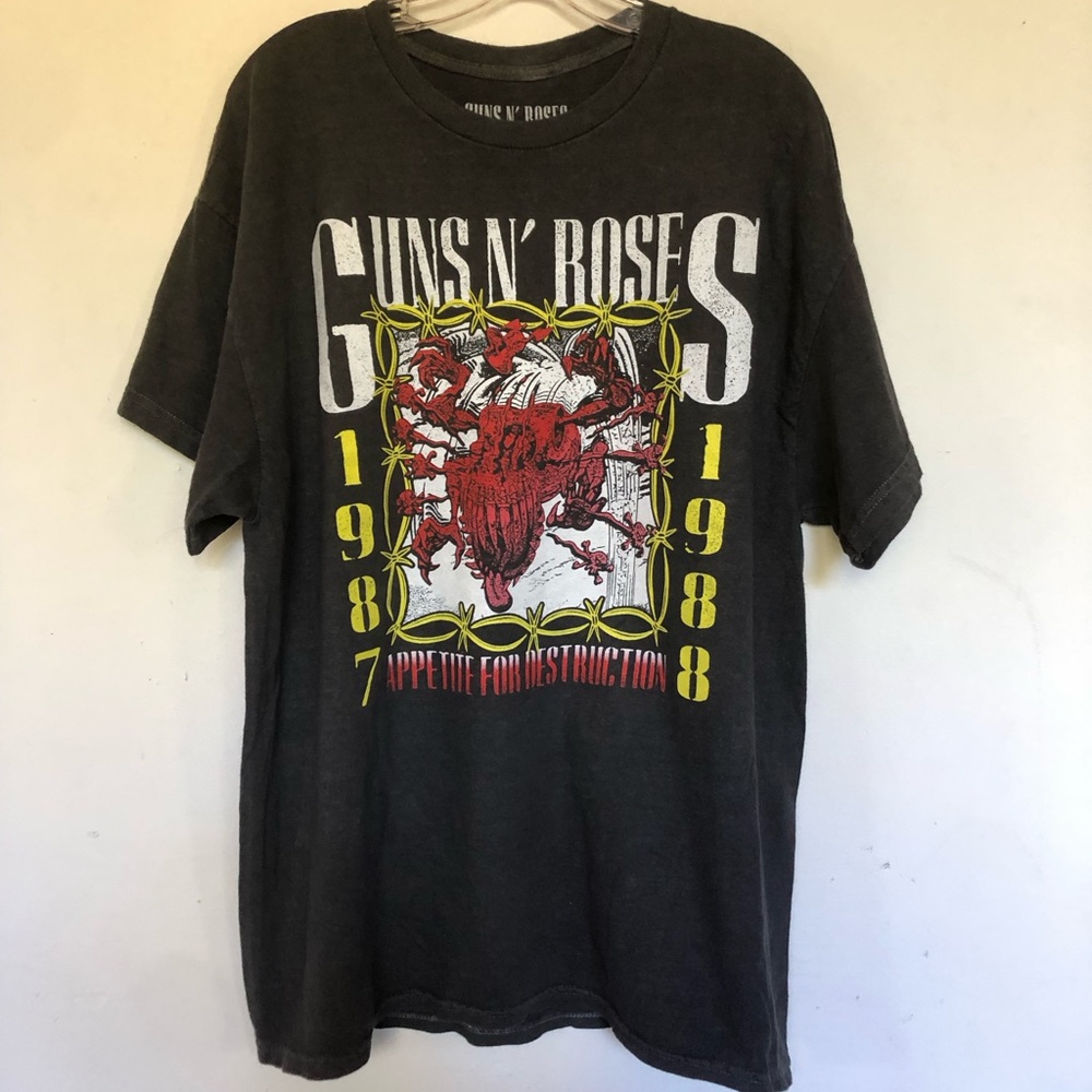 Guns N Roses Appetite For Destruction Tour 87- 88 Band T Shirt
